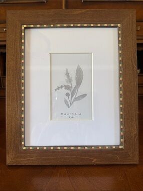 Magnolia Brown Walnut Frame with Multicolor Inlay Trim - New!